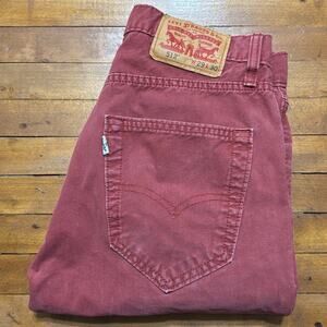 Mens Levis 512 Red Jeans Size 29/30